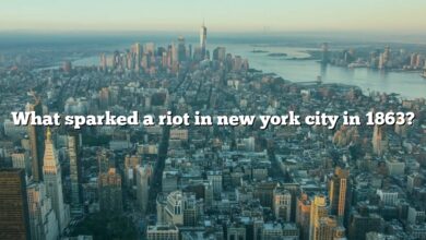 What sparked a riot in new york city in 1863?