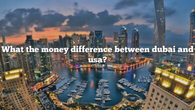 What the money difference between dubai and usa?