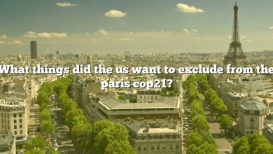 What things did the us want to exclude from the paris cop21?