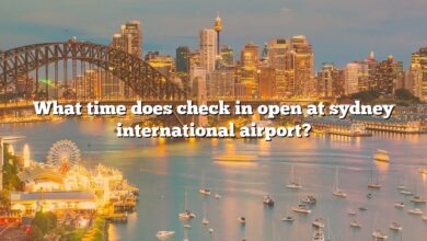 What time does check in open at sydney international airport?