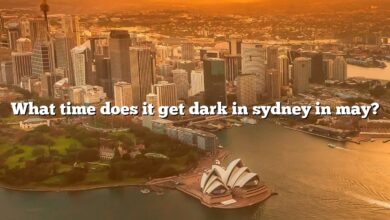 What time does it get dark in sydney in may?