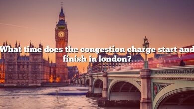 What time does the congestion charge start and finish in london?