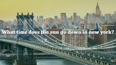 What time does the sun go down in new york?