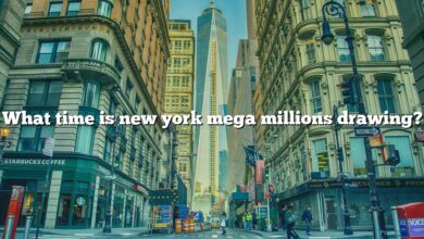 What time is new york mega millions drawing?