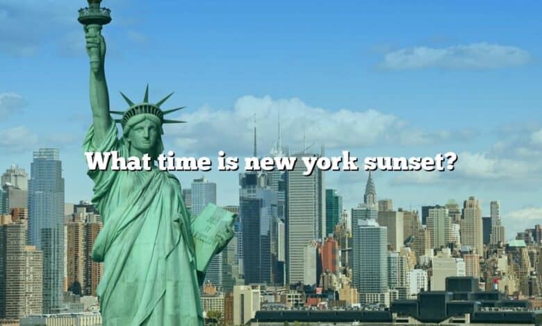 What time is new york sunset?
