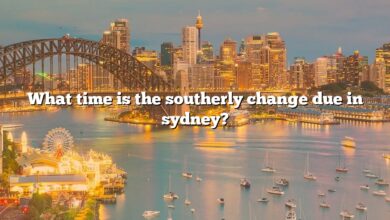 What time is the southerly change due in sydney?