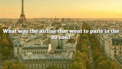What was the airline that went to paris in the 80 con?