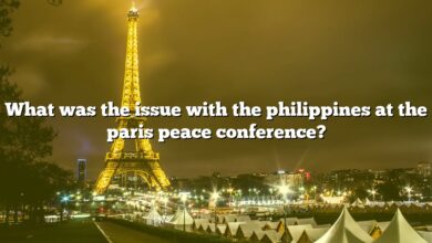 What was the issue with the philippines at the paris peace conference?