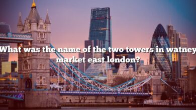 What was the name of the two towers in watney market east london?