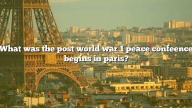 What was the post world war 1 peace confeence begins in paris?