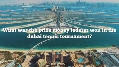 What was the prize money federer won in the dubai tennis tournament?