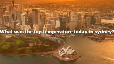 What was the top temperature today in sydney?