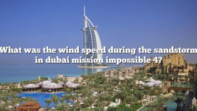 What was the wind speed during the sandstorm in dubai mission impossible 4?