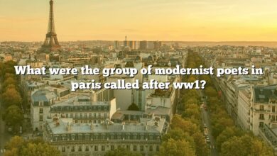 What were the group of modernist poets in paris called after ww1?