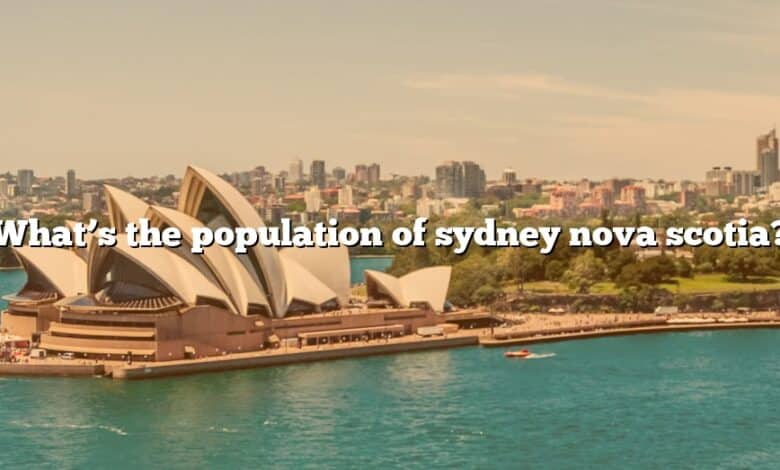 What’s the population of sydney nova scotia?