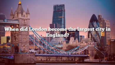 When did London become the largest city in England?