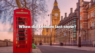When did London last snow?