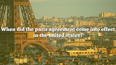 When did the paris agreement come into effect in the united states?