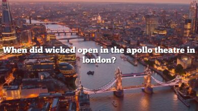 When did wicked open in the apollo theatre in london?