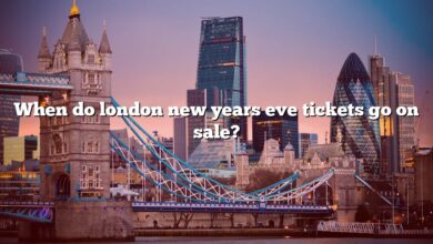 When do london new years eve tickets go on sale?
