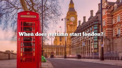 When does autumn start london?