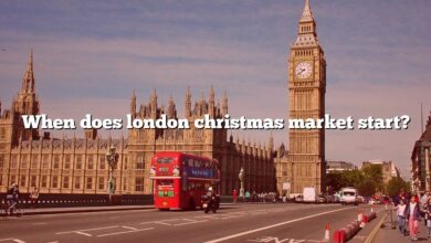 When does london christmas market start?