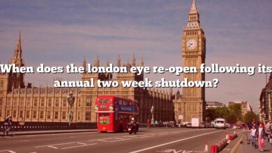 When does the london eye re-open following its annual two week shutdown?