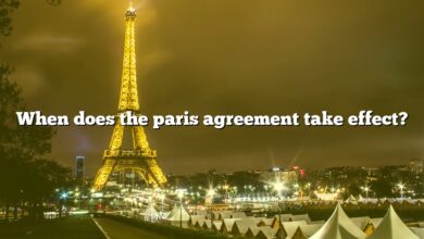 When does the paris agreement take effect?