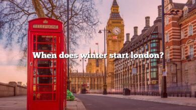 When does winter start london?