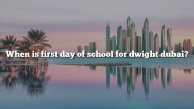 When is first day of school for dwight dubai?