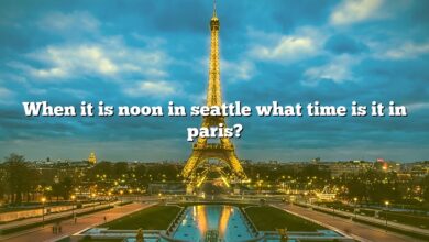 When it is noon in seattle what time is it in paris?
