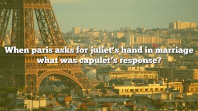 When paris asks for juliet’s hand in marriage what was capulet’s response?