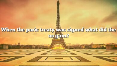 When the paris treaty was signed what did the us gain?