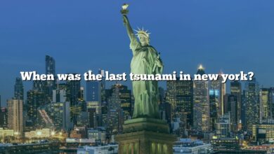 When was the last tsunami in new york?