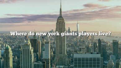 Where do new york giants players live?