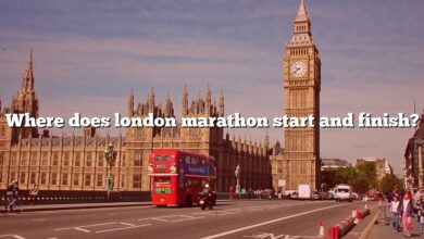 Where does london marathon start and finish?