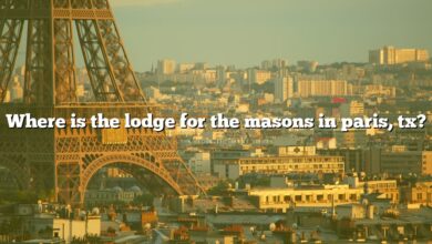 Where is the lodge for the masons in paris, tx?