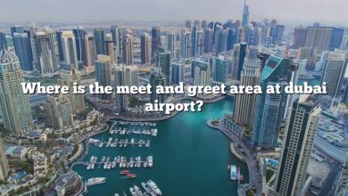 Where is the meet and greet area at dubai airport?