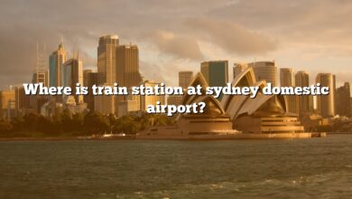 Where is train station at sydney domestic airport?