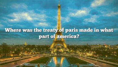 Where was the treaty of paris made in what part of america?