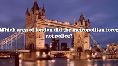 Which area of london did the metropolitan force not police?