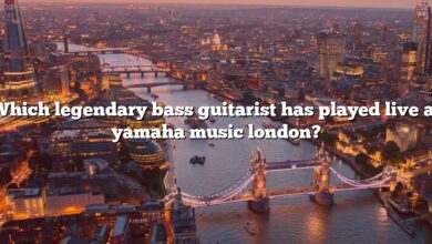 Which legendary bass guitarist has played live at yamaha music london?