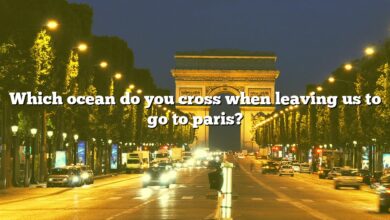 Which ocean do you cross when leaving us to go to paris?