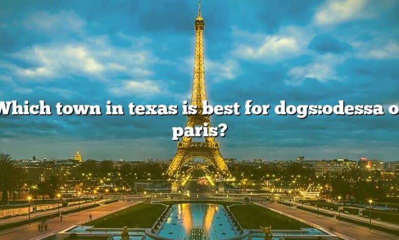 Which town in texas is best for dogs:odessa or paris?