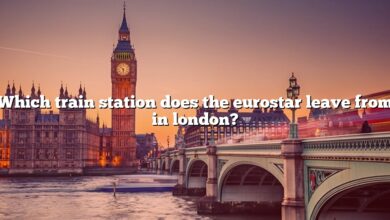 Which train station does the eurostar leave from in london?