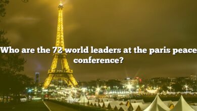 Who are the 72 world leaders at the paris peace conference?