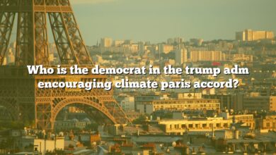 Who is the democrat in the trump adm encouraging climate paris accord?