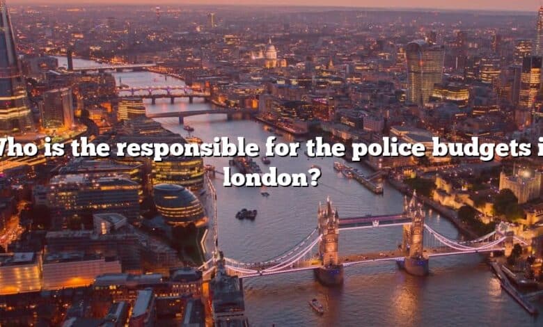 Who is the responsible for the police budgets in london?