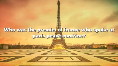 Who was the premier of france who spoke at paris peace confrine?