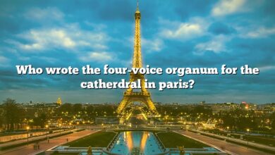 Who wrote the four-voice organum for the catherdral in paris?